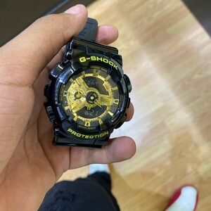 G-Shock Black and Gold Watch